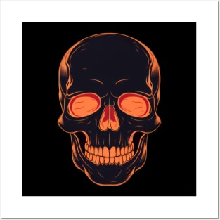 Black Red Skull Posters and Art